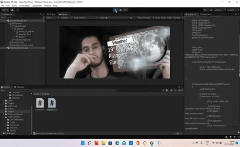 Weather AR App Project by Ayush seth